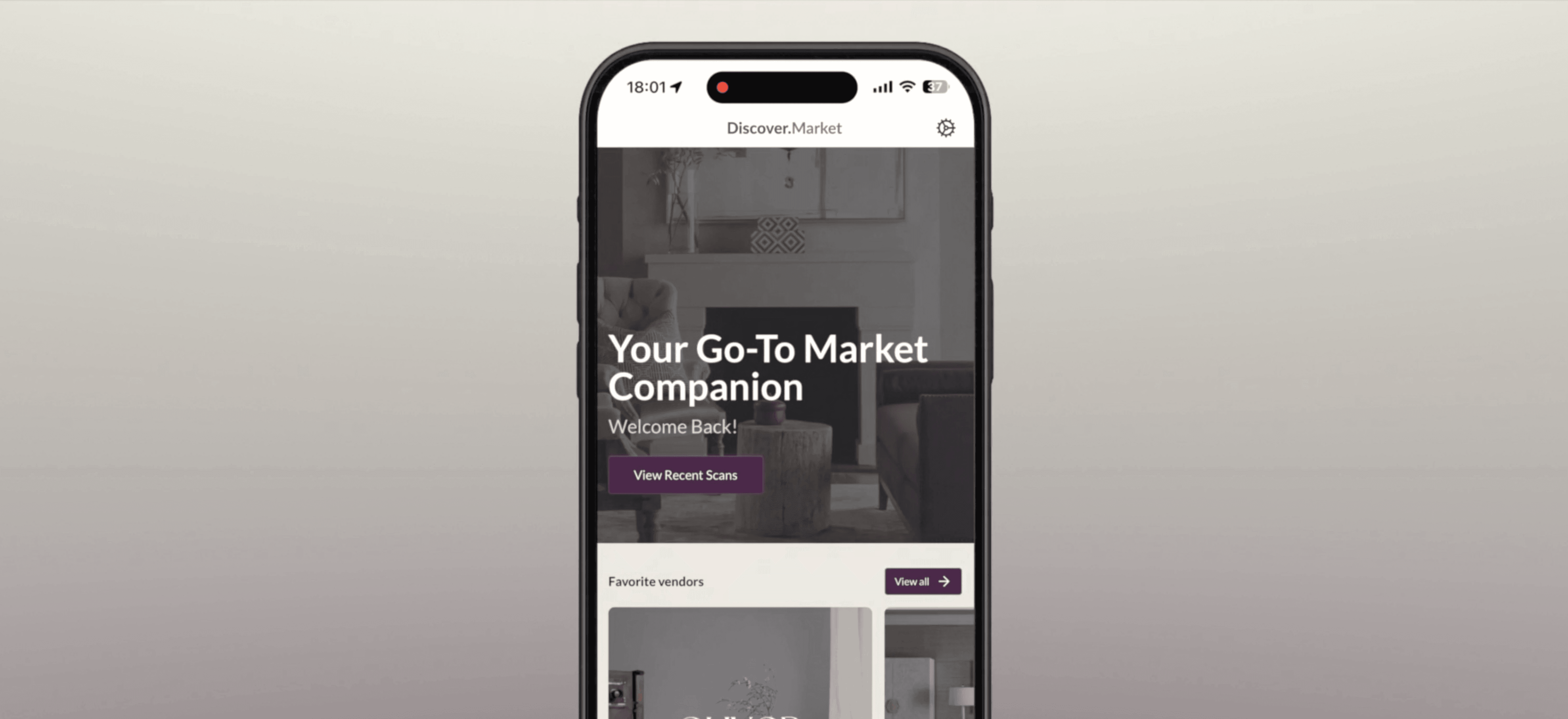 Discover.Market app interface showing collections and chat